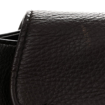 Pebbled Calfskin Medium 1973 Tote Dark Brown