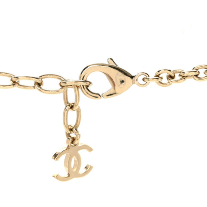 Crystal CC Twist Long Necklace Gold