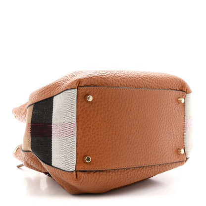 Grainy Calfskin House Check Small Maidstone Saddle Brown