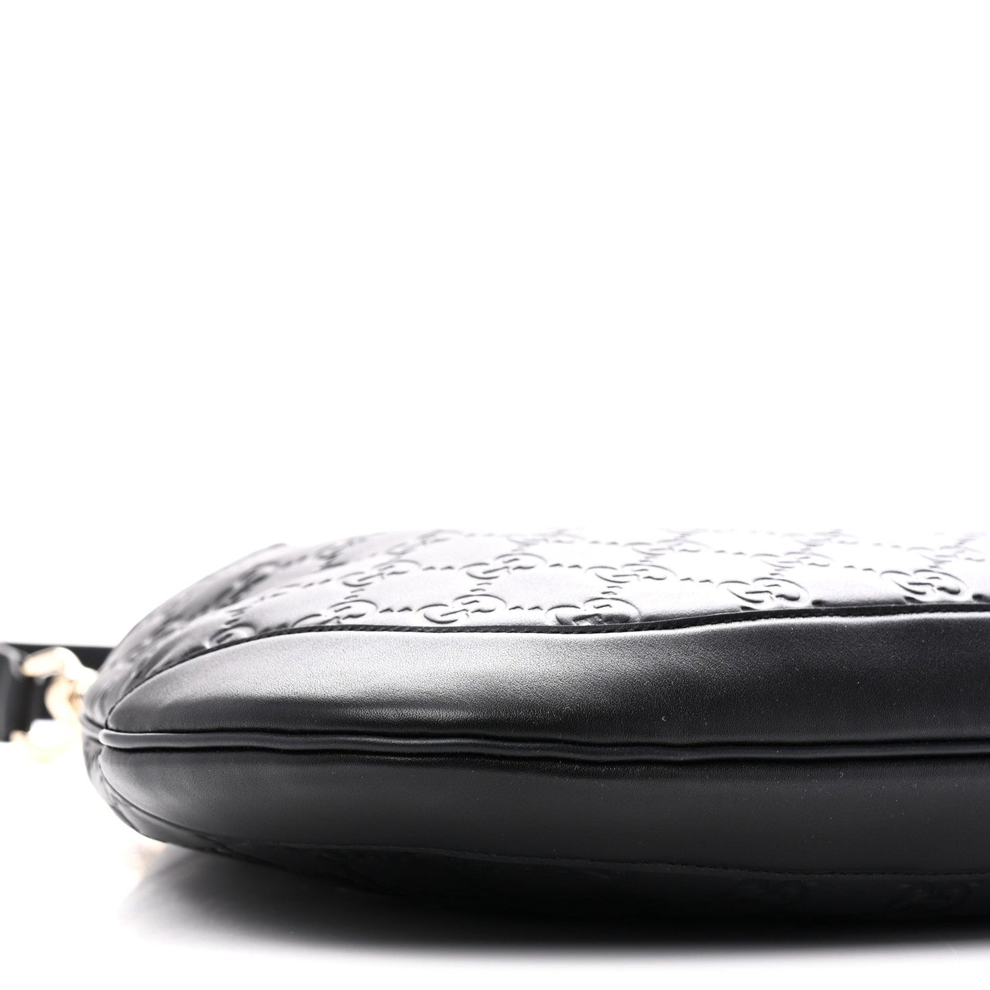 GG Calfskin Embossed B Medium Shoulder Bag Arabella Black