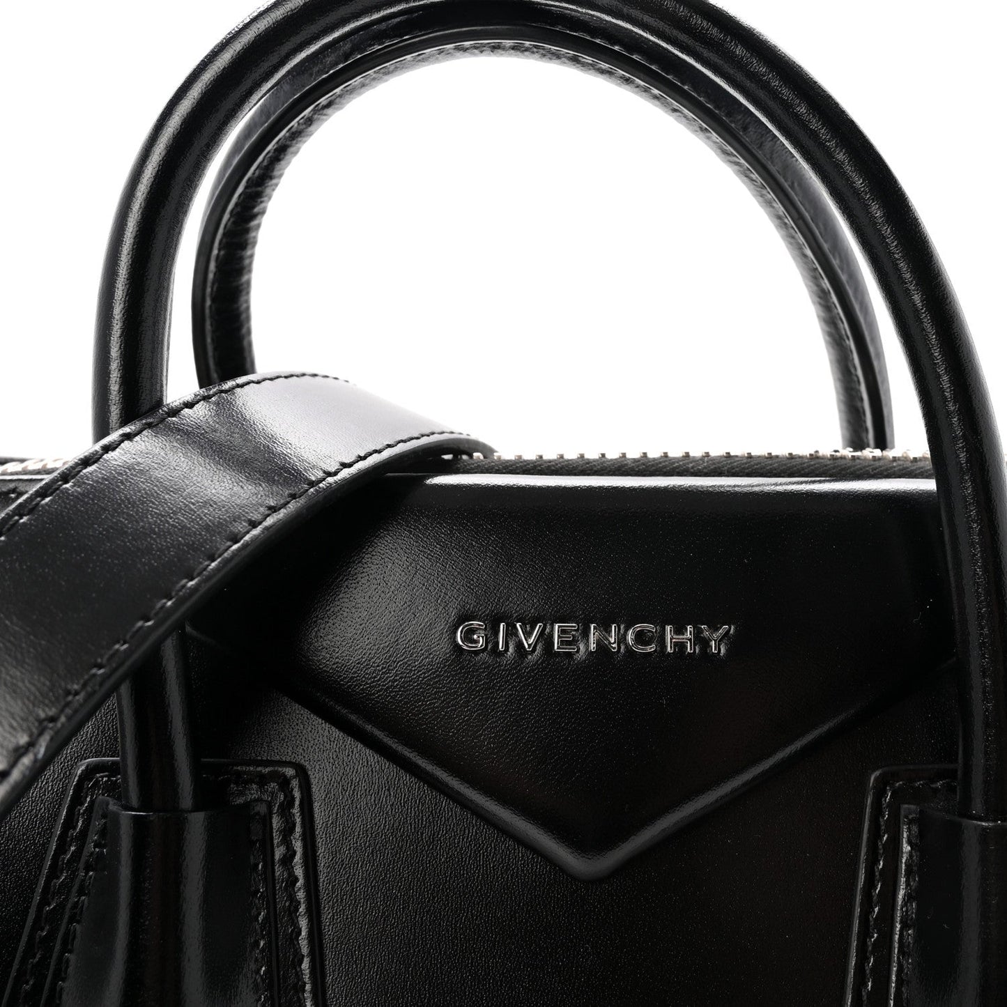Shiny Lord Calfskin Medium Antigona Black