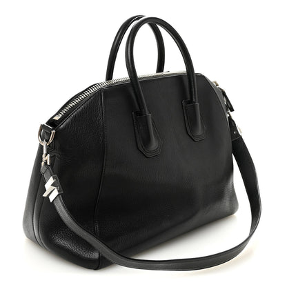 Sugar Goatskin Medium Antigona Black