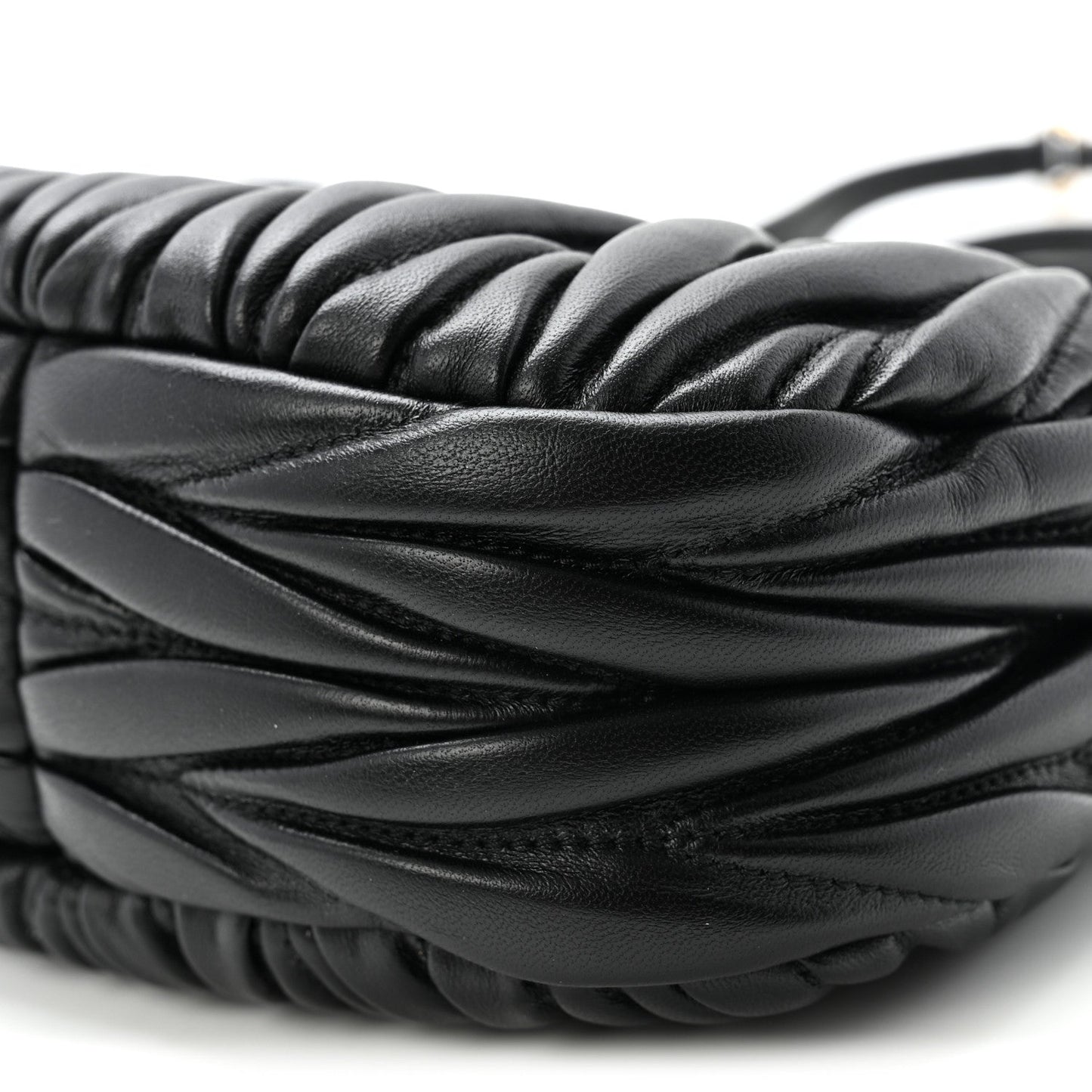 Nappa Matelasse Mini Wander Hobo Black