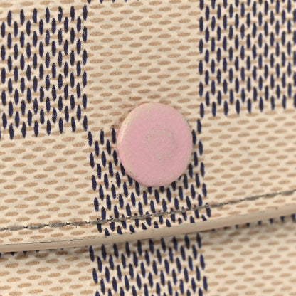 Damier Azur Emilie Wallet Rose Ballerine