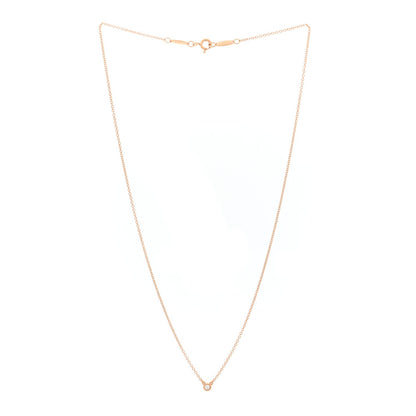 18K Rose Gold Diamond Elsa Peretti Diamonds by the Yard Necklace and Earrings Set