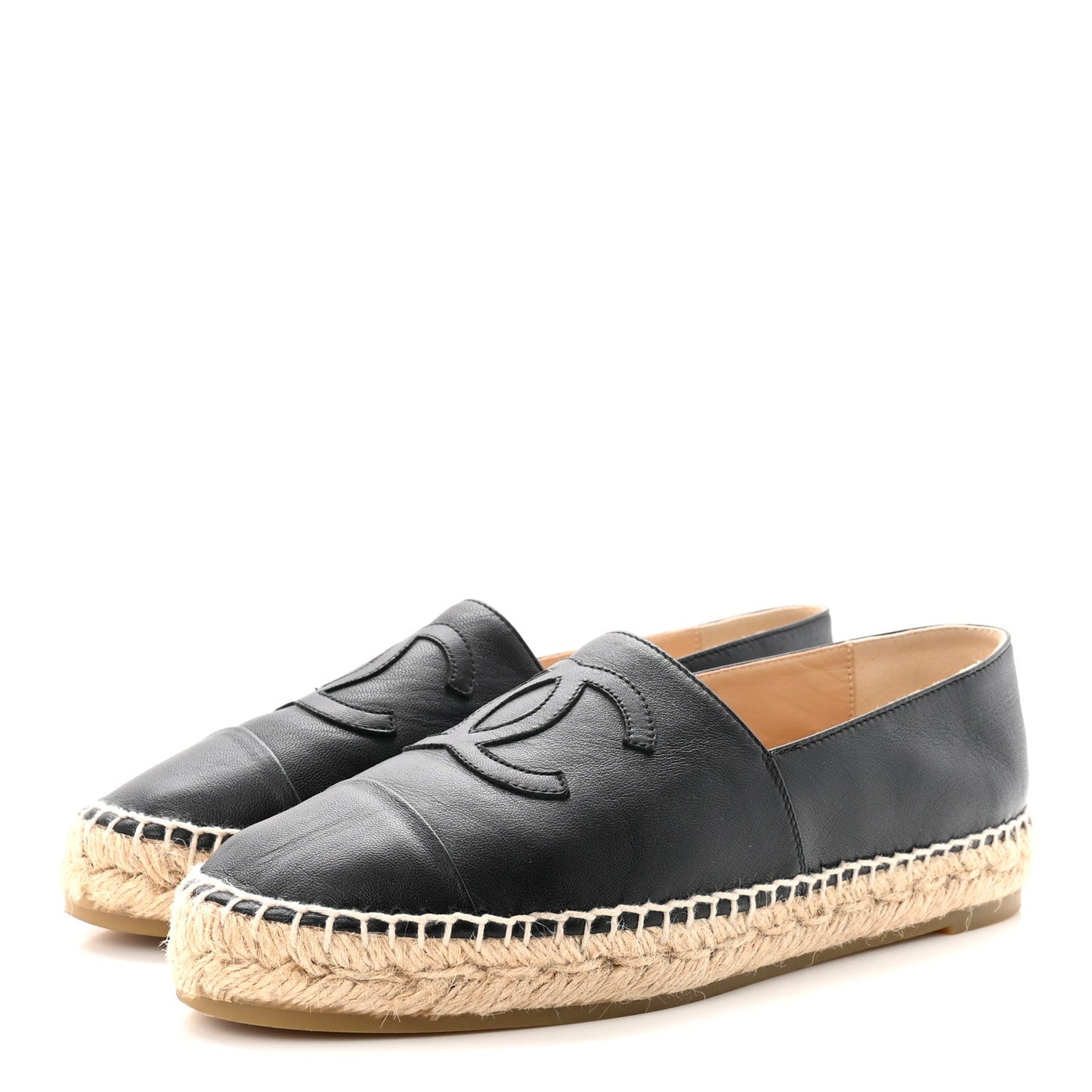 Lambskin CC Espadrilles 39 Black