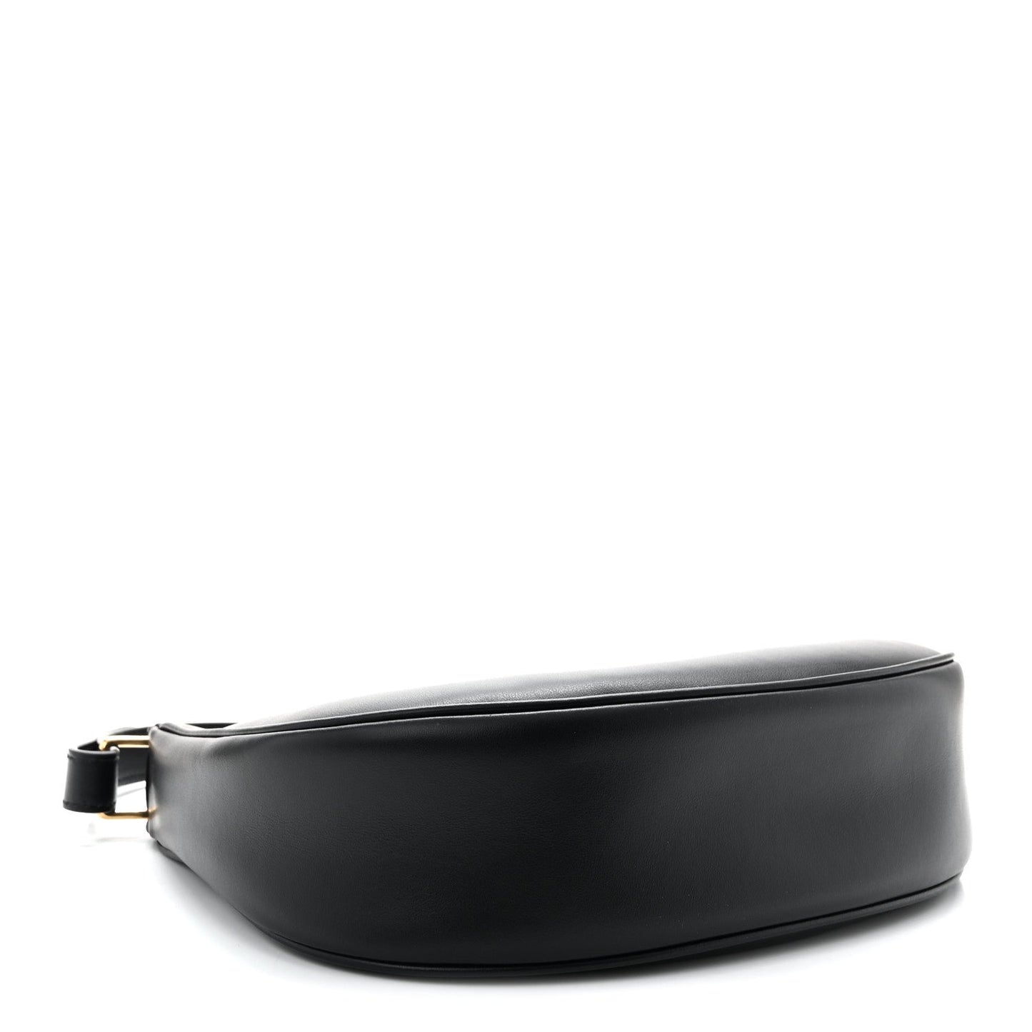 Smooth Calfskin Medium Strap Ava Triomphe Shoulder Bag Black