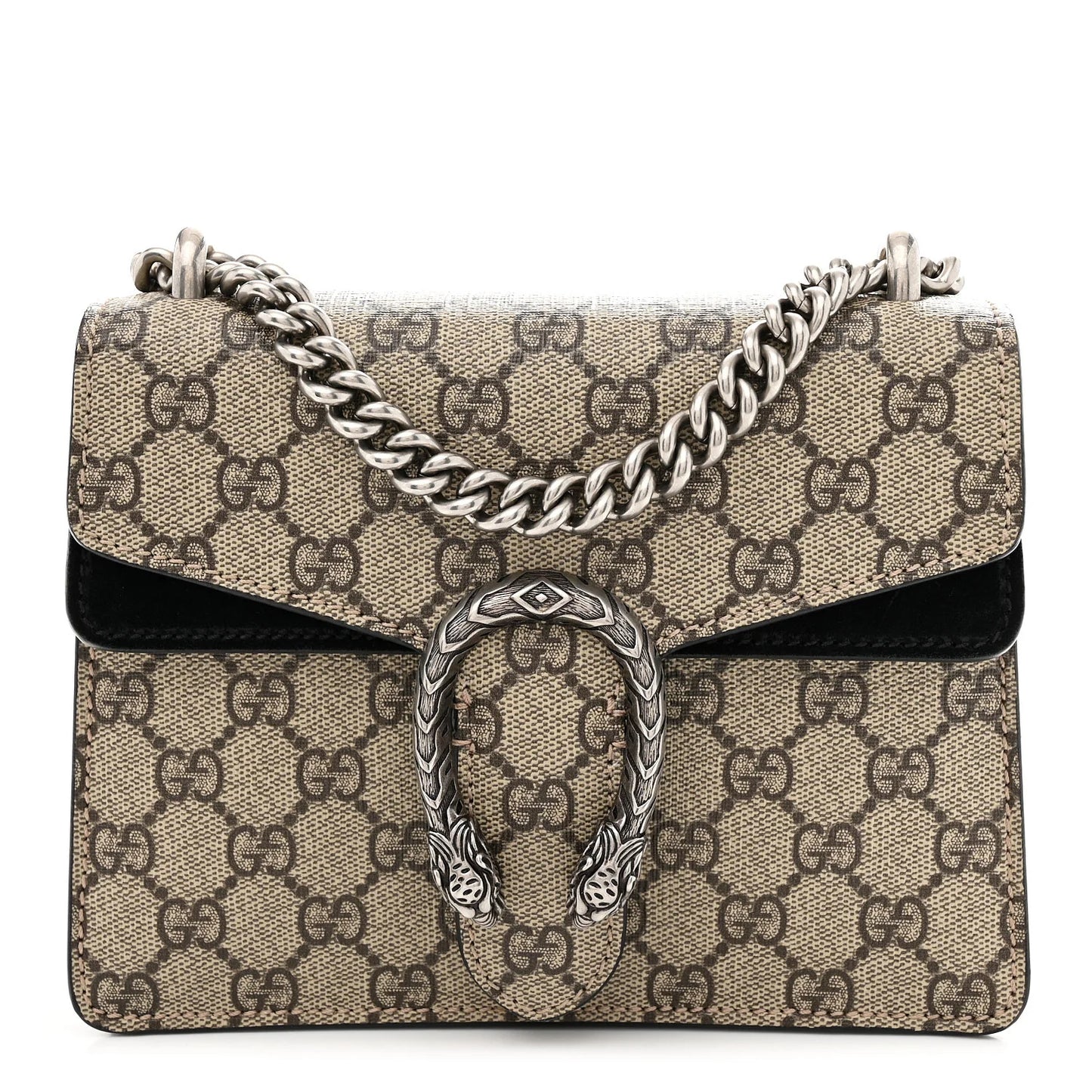 Gucci GG Supreme Monogram Mini Dionysus Shoulder Bag Black