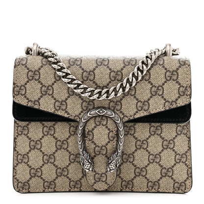 Gucci GG Supreme Monogram Mini Dionysus Shoulder Bag Black