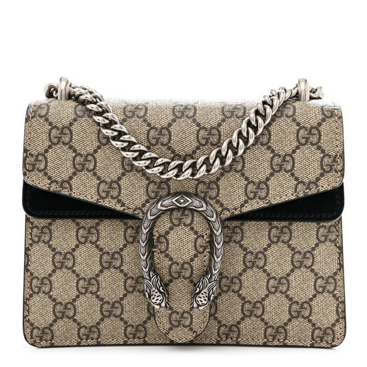 Gucci GG Supreme Monogram Mini Dionysus Shoulder Bag Black