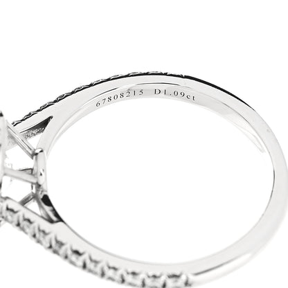 Platinum Diamond 1.09ct Soleste Oval Cut Halo Engagement Ring 50 5.25
