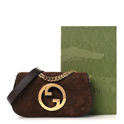 Suede Talco Roxy Calfskin Blondie Chain Shoulder Flap Bag Burnt Satin