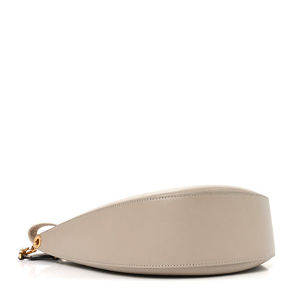 Satin Calfskin Jacquard Small Luna Bag Oat