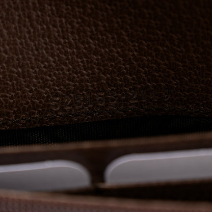 GG Supreme Monogram Web Ophidia Continental Wallet Brown