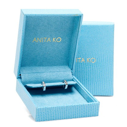 Anita Ko 18K White Gold Diamond Baguette Georgie Huggie Earrings