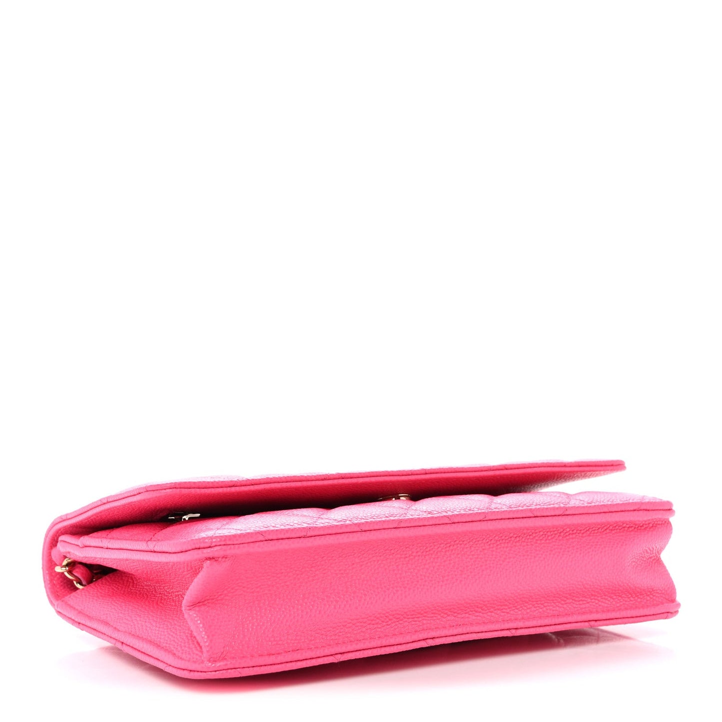Caviar Quilted Wallet on Chain WOC Fuchsia