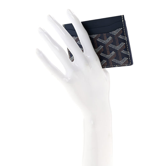 Goyardine Saint Sulpice Card Holder Navy