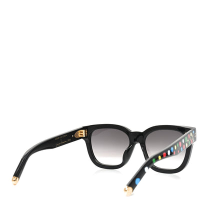 LV X YK Acetate Painted Dots Sunglasses Z1903E Black Multicolor