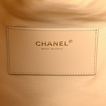 Caviar Quilted Medium Chanel 25 Handbag Beige