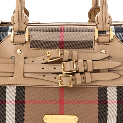 House Check Bridle Calfskin Medium Alchester Bowling Bag Trench