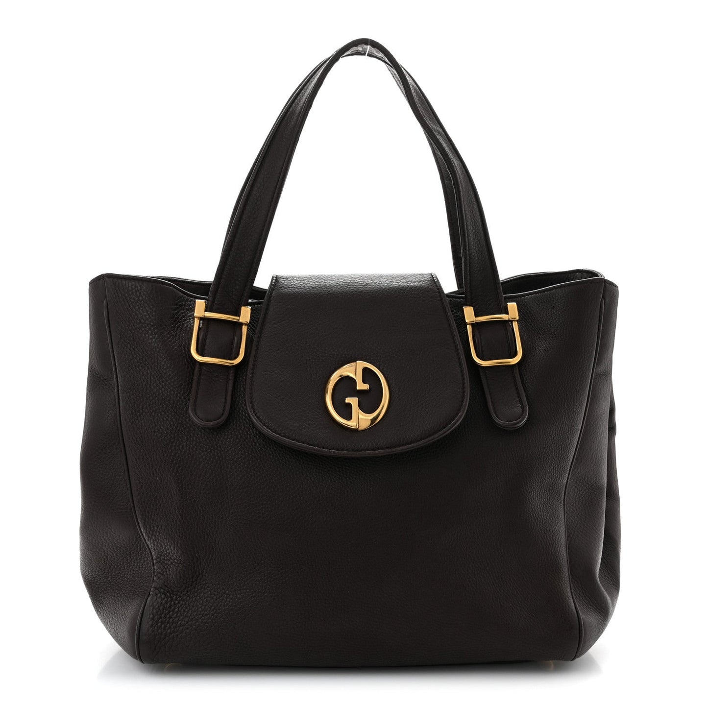 Pebbled Calfskin Medium 1973 Tote Dark Brown