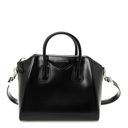 Shiny Lord Calfskin Small Antigona Black