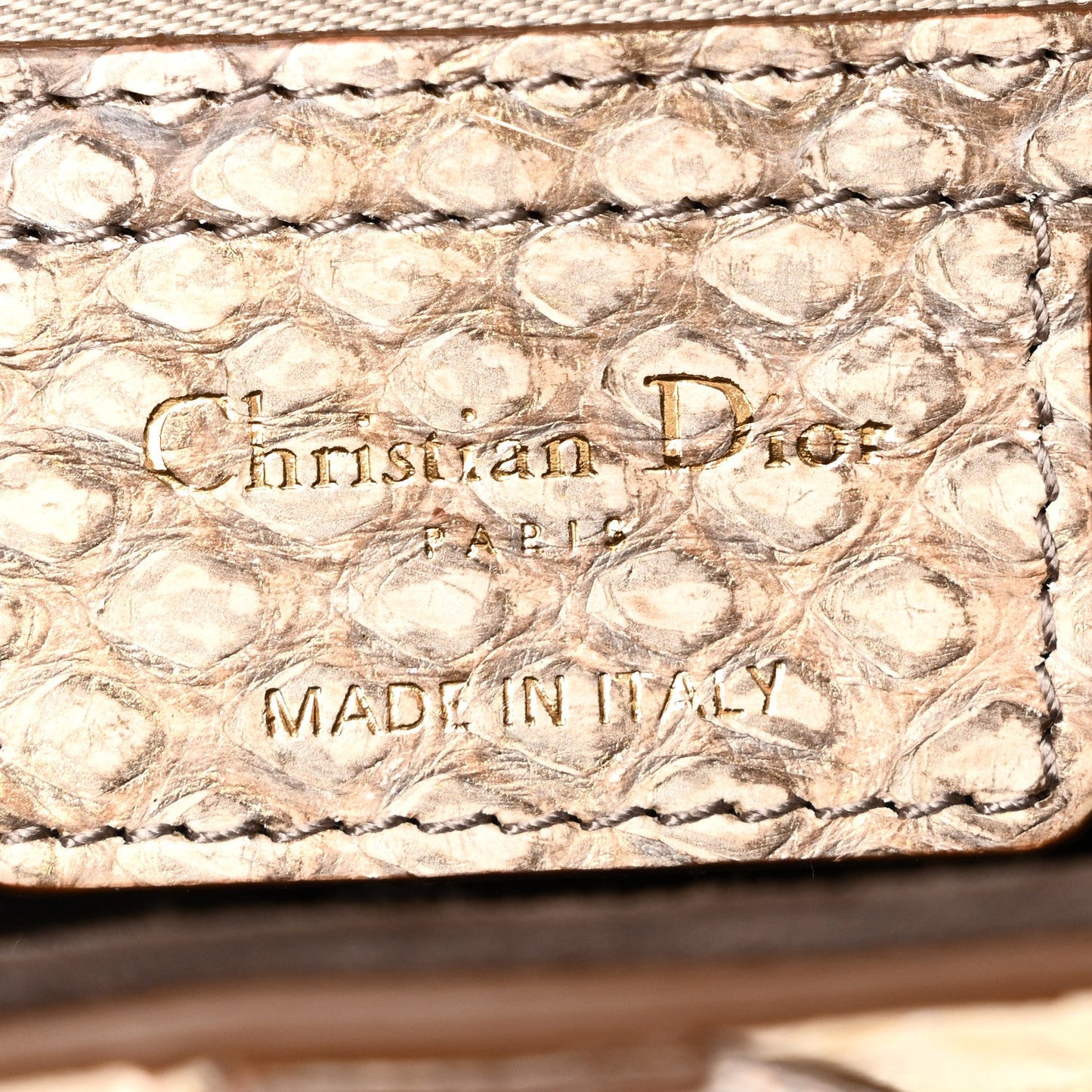 Metallic Snakeskin Saddle Bag Gold Multicolor