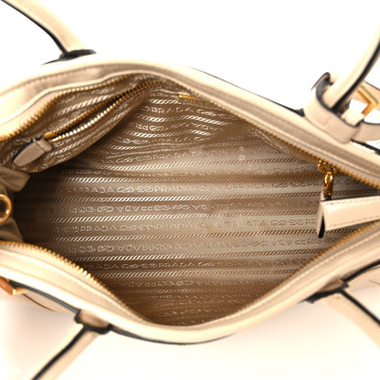 Glossy Calfskin Triangle Medium Bonnie Shoulder Bag Travertine