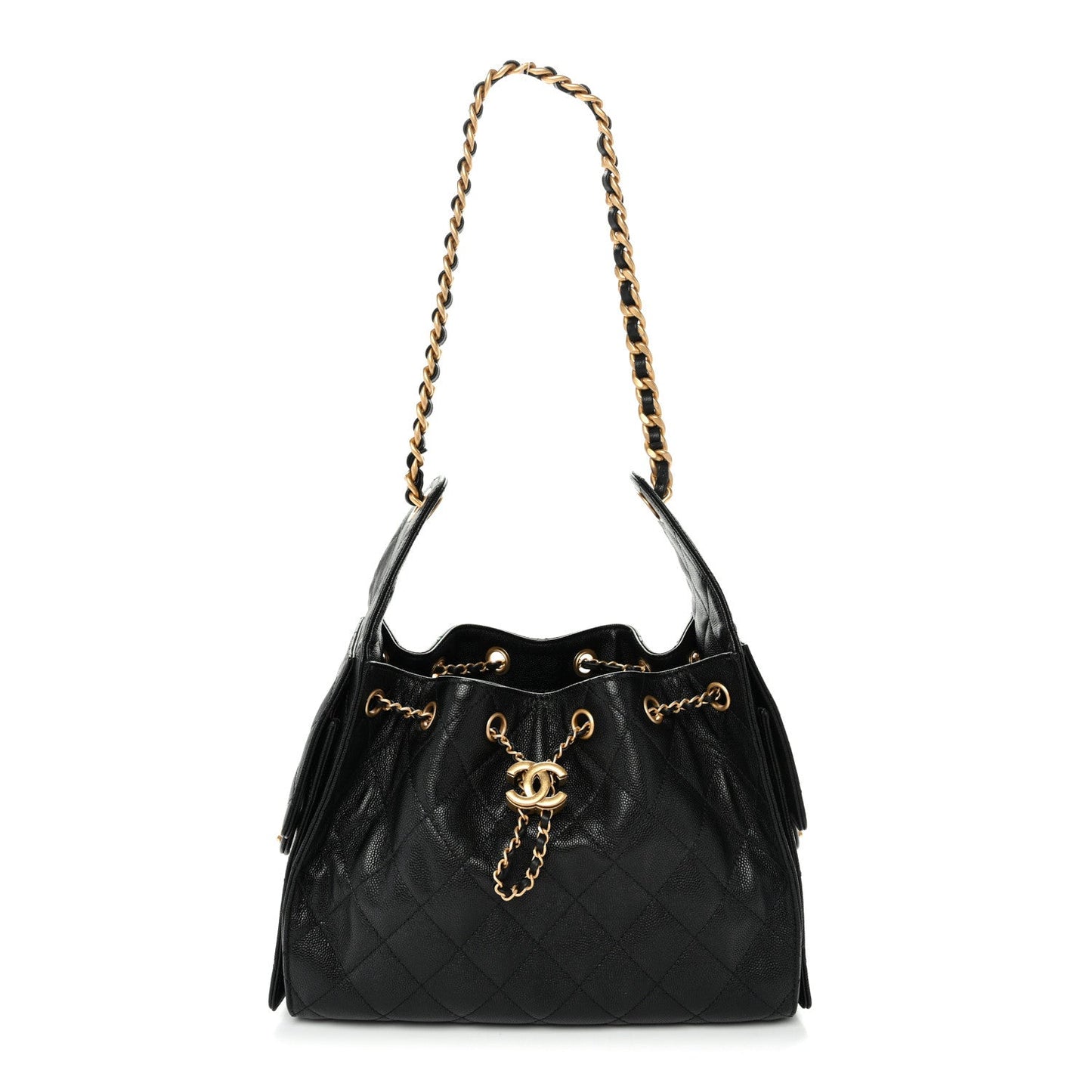Caviar Quilted Small Chanel 25 Handbag Black