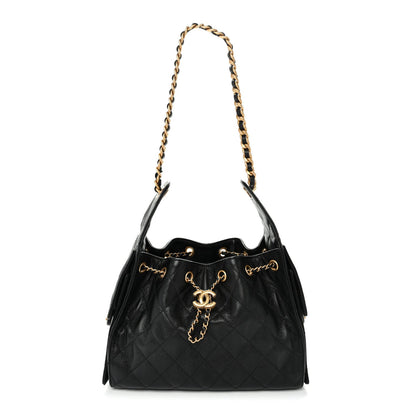 Caviar Quilted Small Chanel 25 Handbag Black