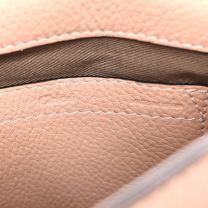 Grained Calfskin Mini Marcie Saddle Bag Blush Nude