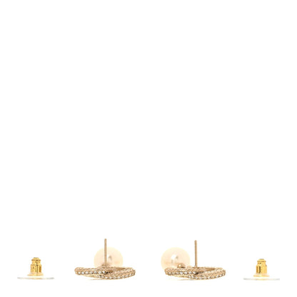 Crystal Timeless CC Pearl Drop Earrings Light Gold