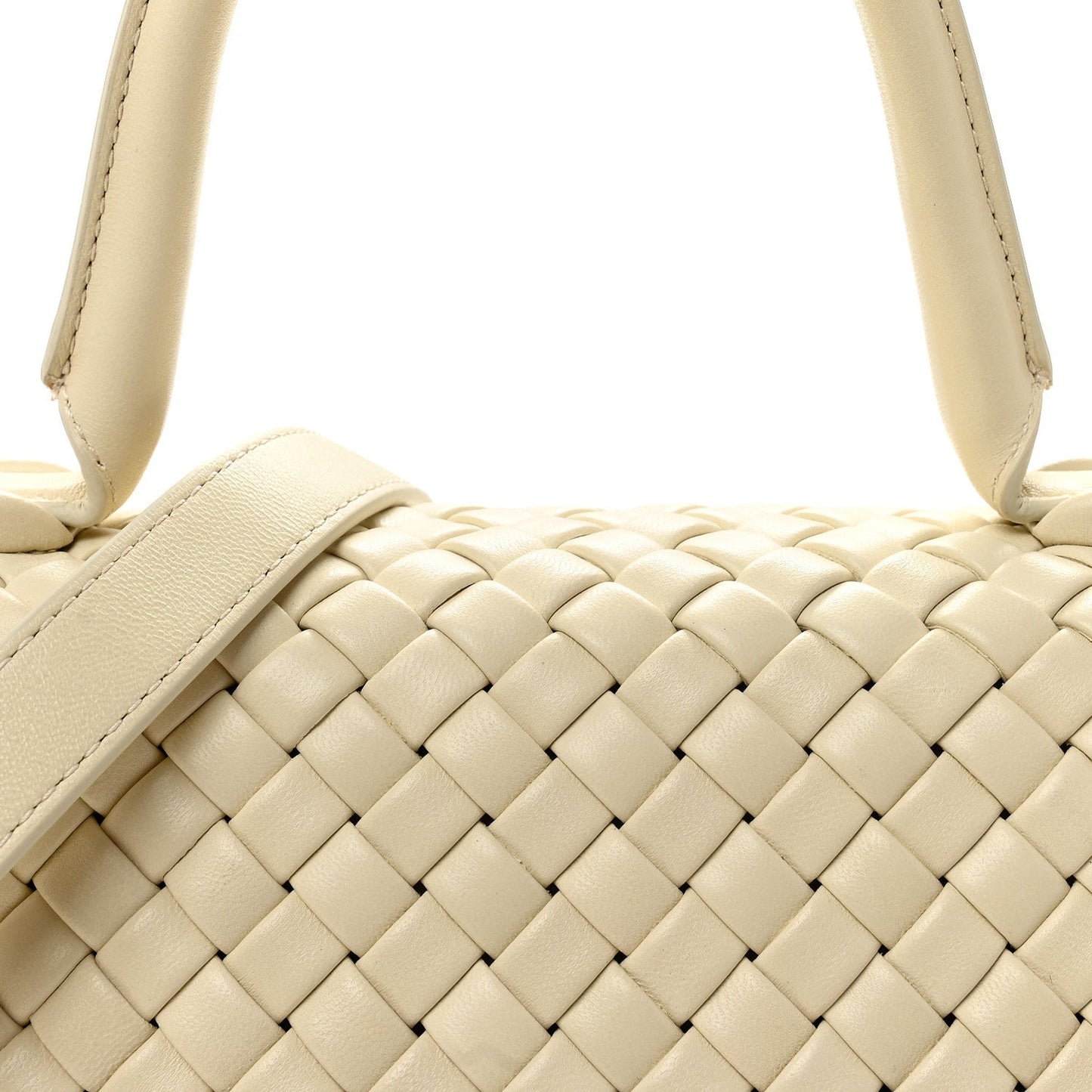 Nappa Intrecciato Patti Top Handle Bag Sea Salt