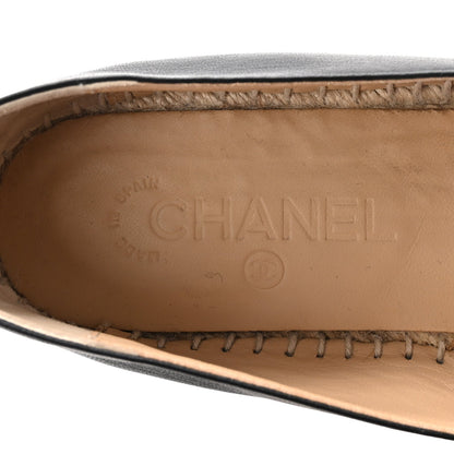 Lambskin CC Espadrilles 39 Black