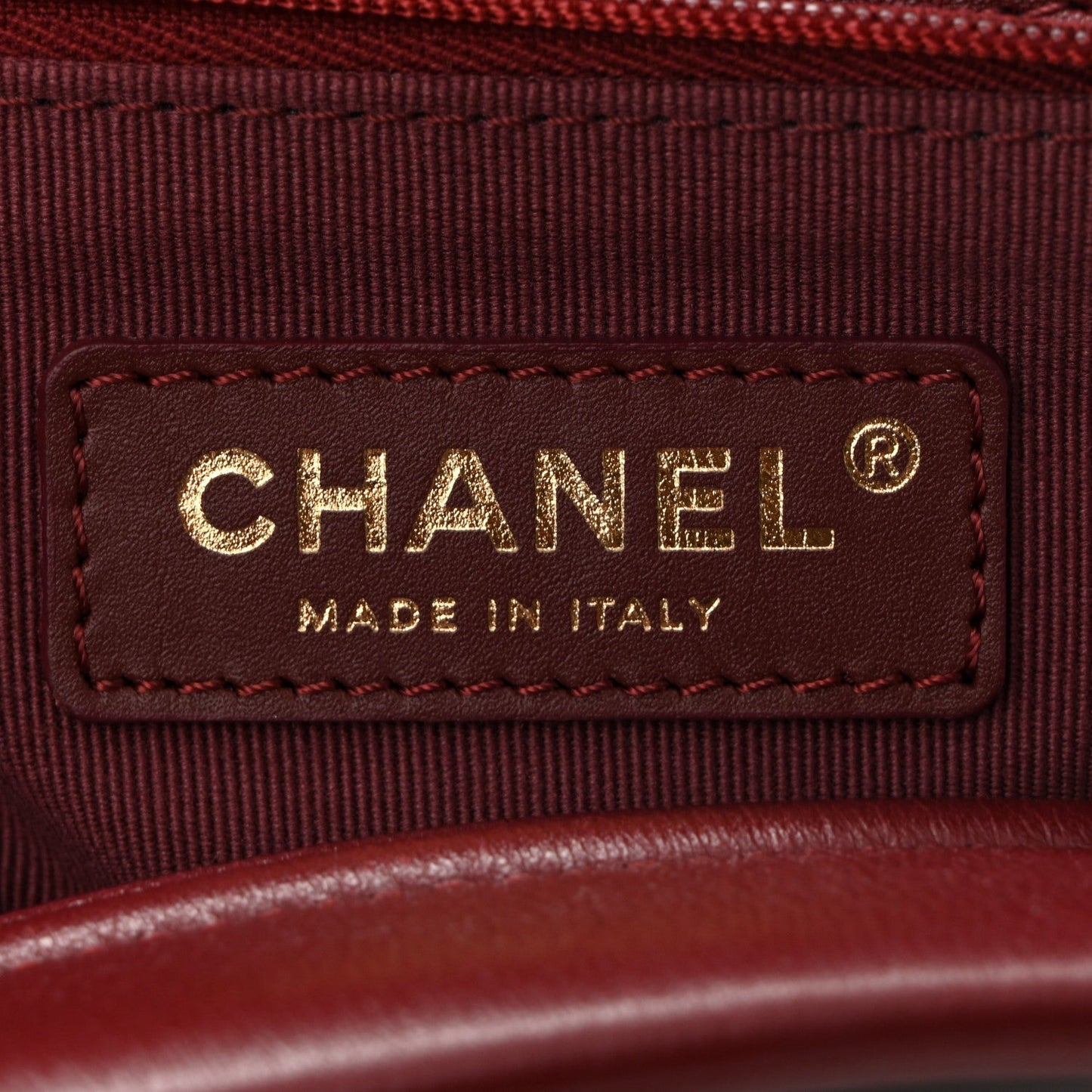 Calfskin Quilted Small Coco Base Shopping Bag Burgundy