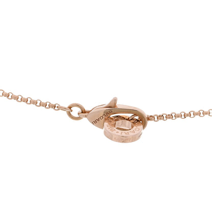 18K Rose Gold Diamond Small B.Zero1 Pave Pendant Necklace