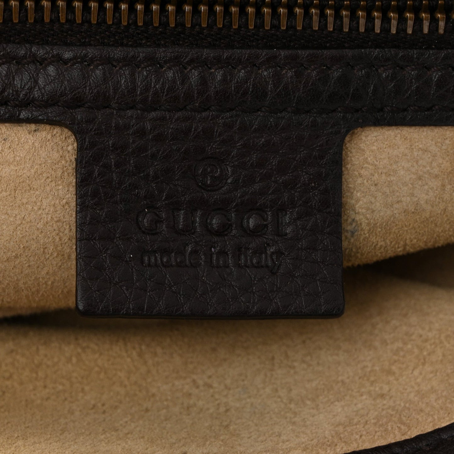 Pebbled Calfskin Medium 1973 Tote Dark Brown