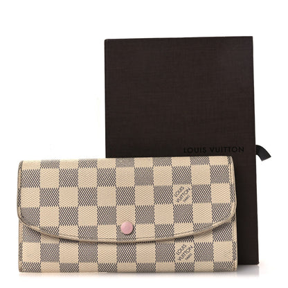 Damier Azur Emilie Wallet Rose Ballerine