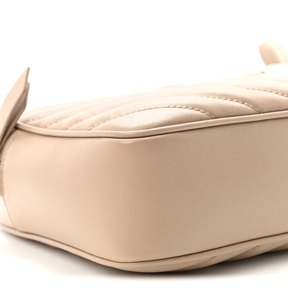 Calfskin Matelasse Monogram Lou Camera Bag Dark Beige
