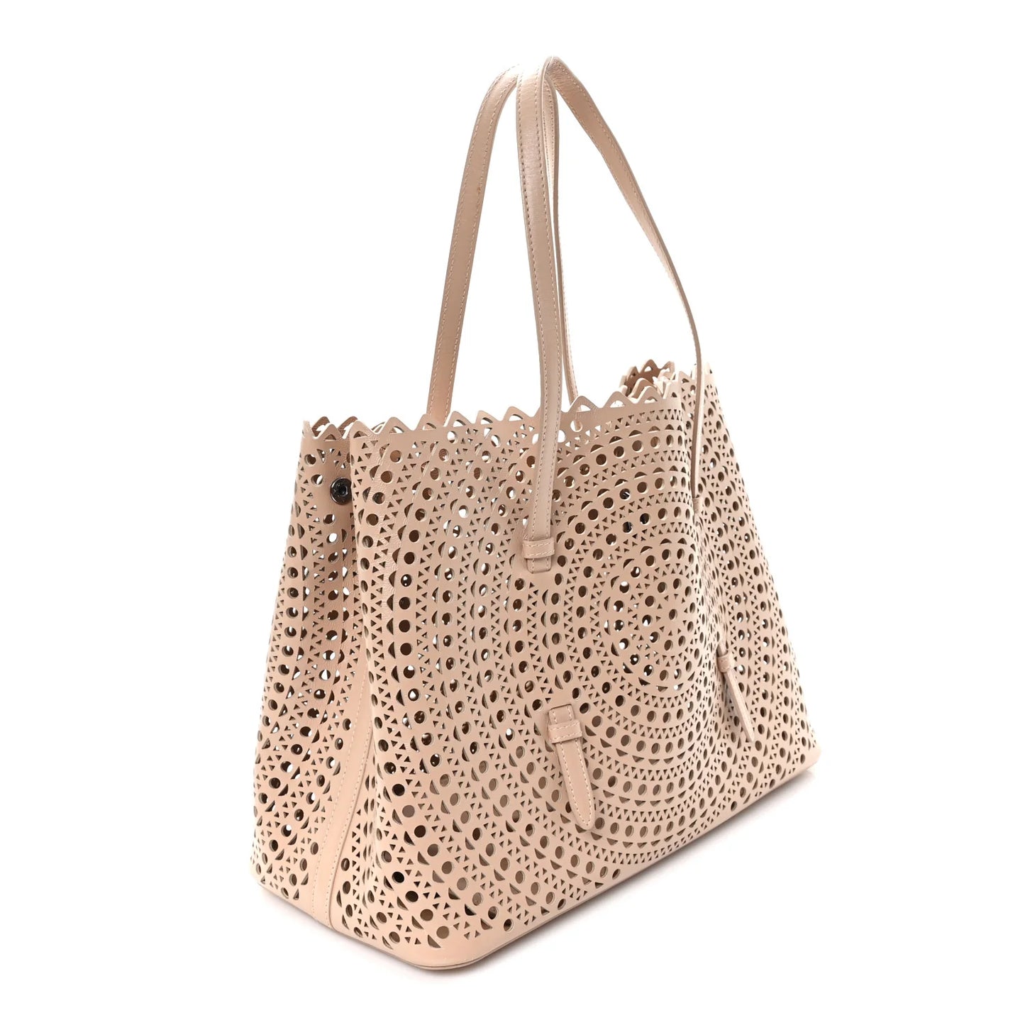 Alaia Calfskin Vienne Mina 32 Bag Sandy