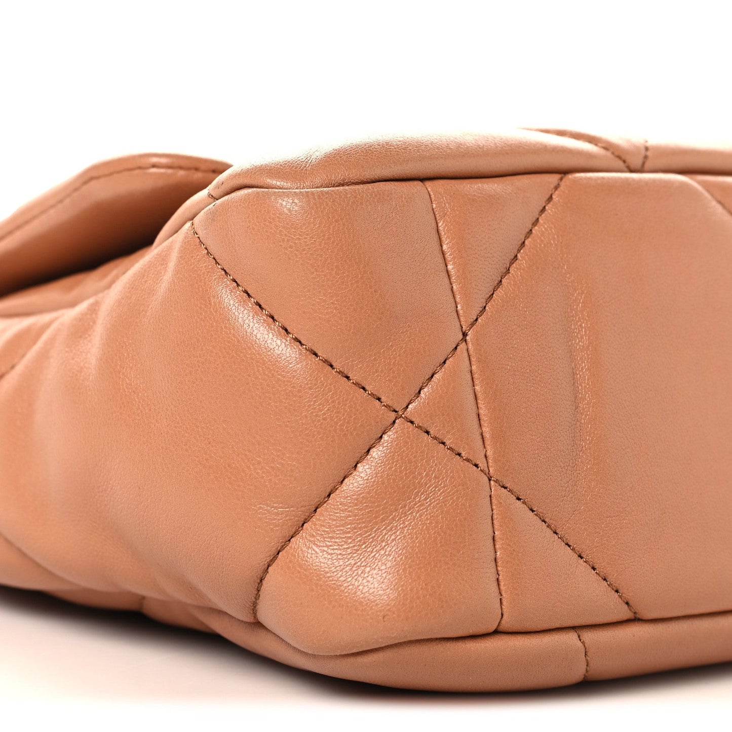 Lambskin Quilted Medium Chanel 19 Flap Brown