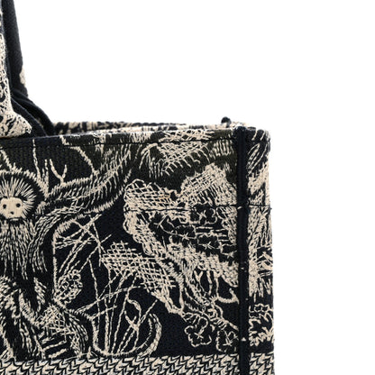 Canvas Embroidered Medium Dioriviera Toile De Jouy Reverse Book Tote Blue