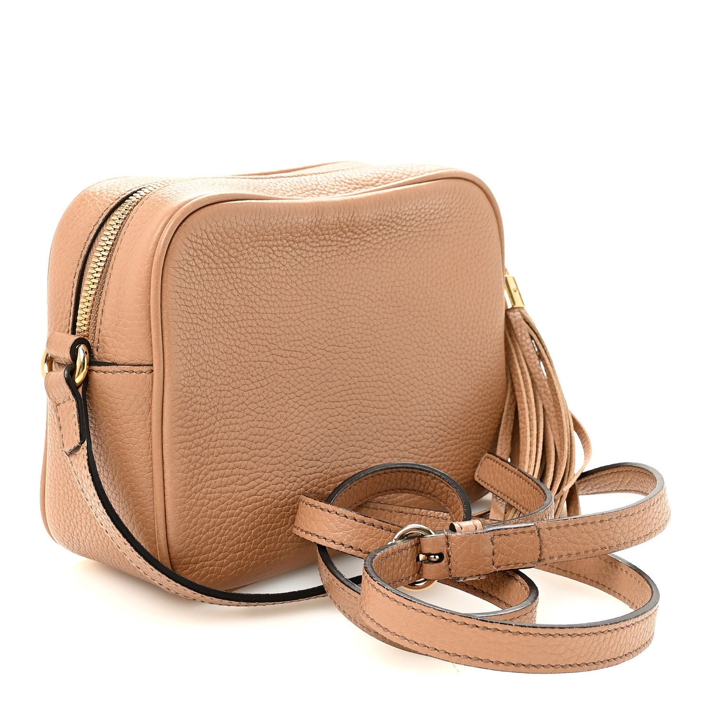 Pebbled Calfskin Small Soho Disco Bag Camelia