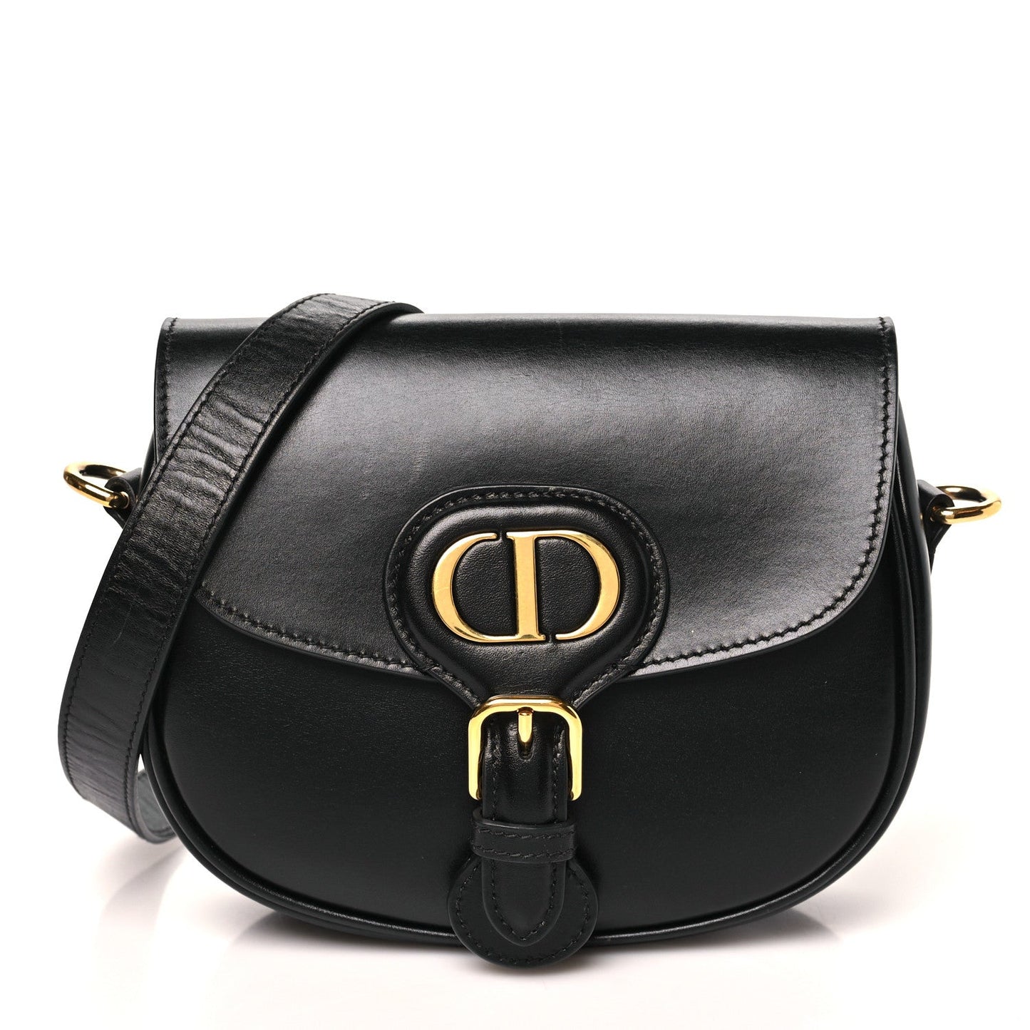 Box Calfskin Small Bobby Flap Black