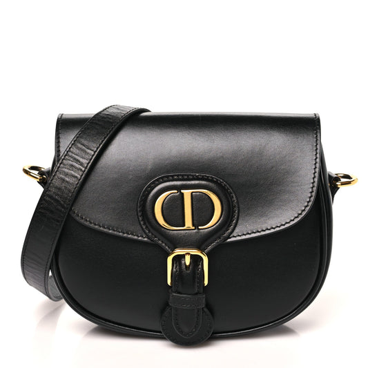 Box Calfskin Small Bobby Flap Black