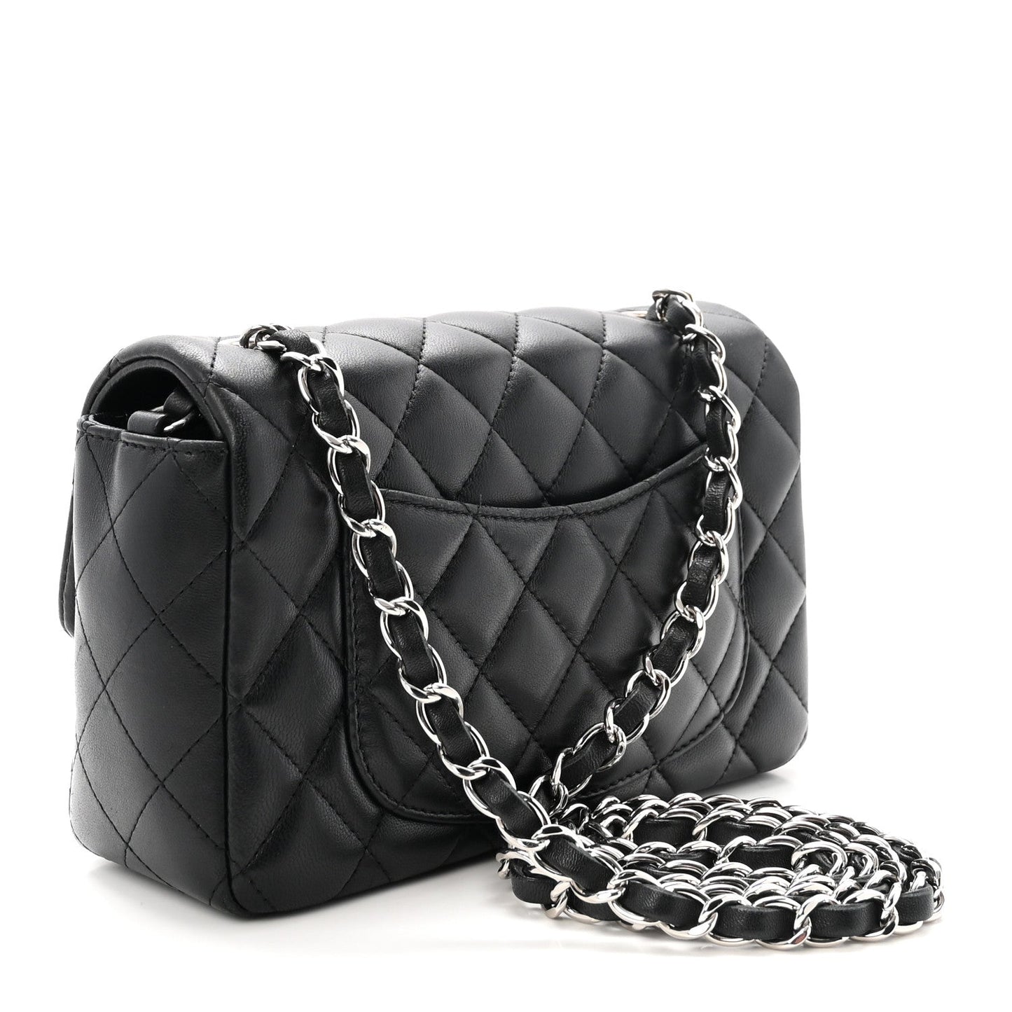 Lambskin Quilted Mini Rectangular Flap