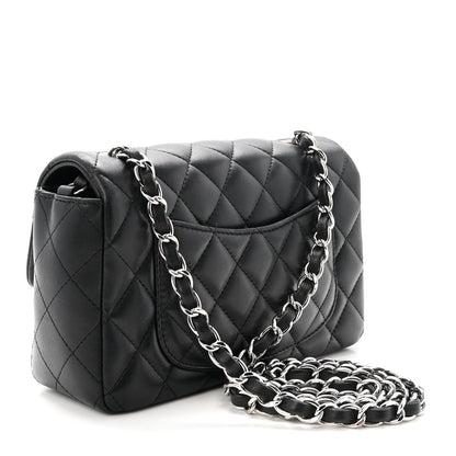Lambskin Quilted Mini Rectangular Flap