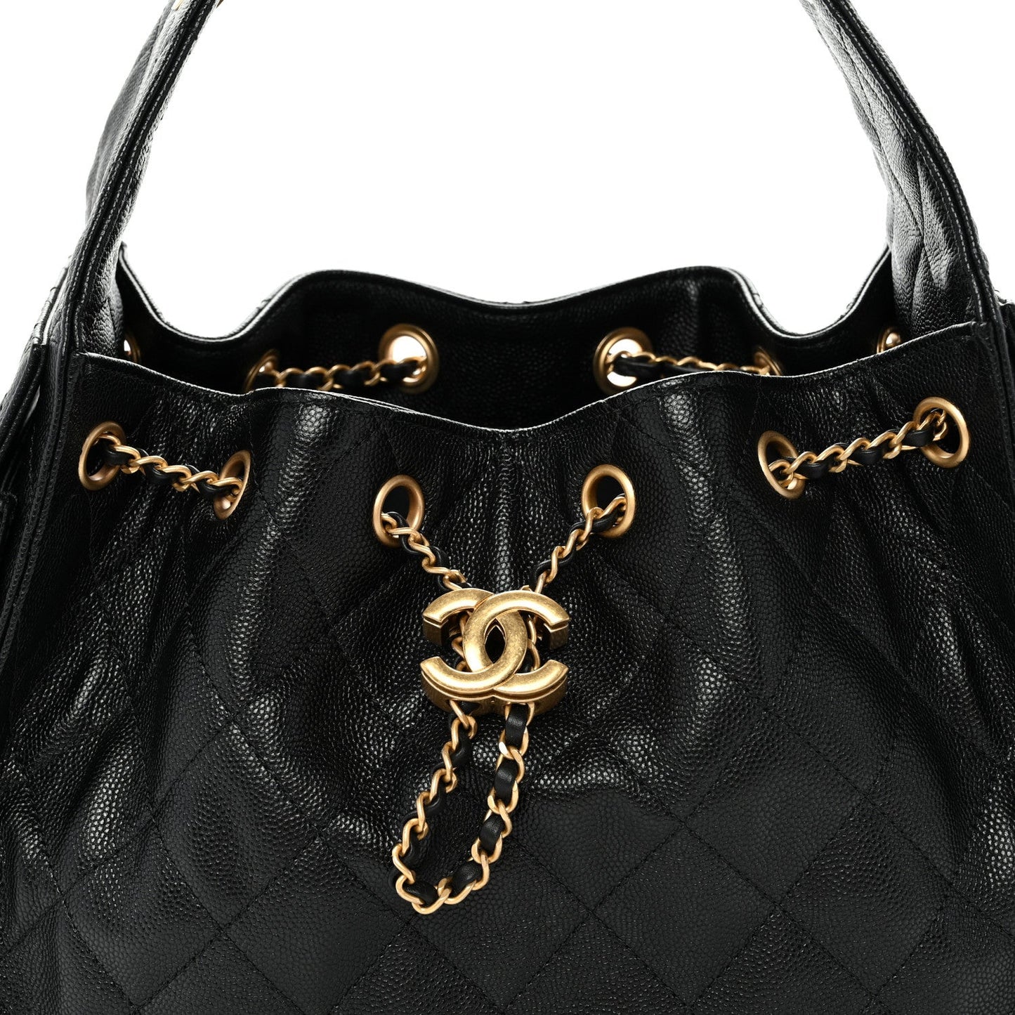 Caviar Quilted Small Chanel 25 Handbag Black