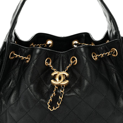 Caviar Quilted Small Chanel 25 Handbag Black