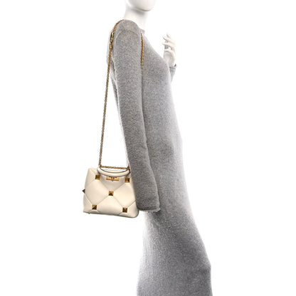 Nappa Small Roman Stud The Handle Bag Ivory